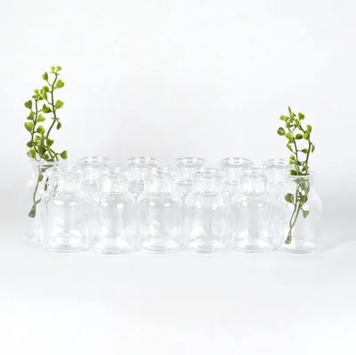 Produktbild von Famanu Mini-Vasen Set 12 Stück - Dekorative Gläser für Hochzeiten und Feste - 30 ml