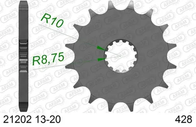 Produktbild von AFAM Kettenritzel 21202-16 Vorne für YAMAHA MOTORCYCLES XVS Stahl