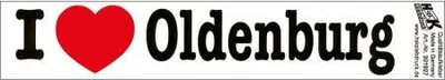 Produktbild von PVC-Aufkleber - I love Oldenburg - Gr. ca. 18 x 3,5 cm - 301927