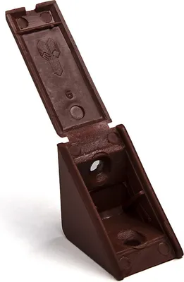 Produktbild von 10 Stück Korpusverbinder Eckverbinder Schrankverbinder Möbelverbinder Winkel für Möbel 27 x 27 x 20 mm Farbe: Mahagoni