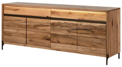Produktbild von MASSIVMOEBEL24 Sideboard Wild-/Zerreiche 202x47x80 natur geölt MONTREUX LUX #101