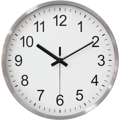 Image de Horloge murale moderne silencieuse de 30 cm, blanche