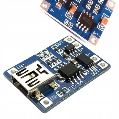 Obrázok produktu pre Rosfix TP4056ES – Nabíjačka Li-Ion Batérií | 5V 1A USB Port | Kompaktné Rozmery 22x17 mm | Pre Zariadenia a Modely | Nabíjačka Batérií