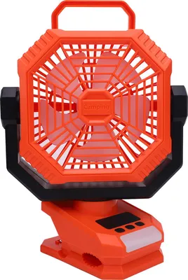 Image de Ventilateur de camping portable avec lumière 8000mAh Batterie rechargeable avec crochet pliable pour la tente, l'extérieur, la pêche, le pique-nique et la voiture