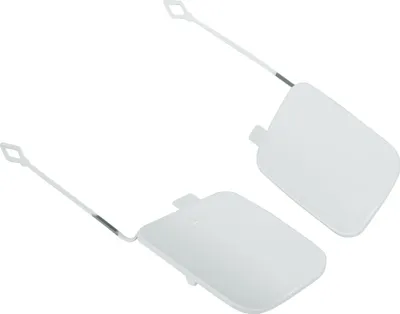 Produktbild von 1 Paar Auto Heck-Abschlepphaken-Abdeckung 51127378574/51127378573 für BMW X5, Kunststoff, Weiß