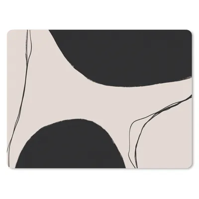 Produktbild von MuchoWow® Mauspad Mousepad Pastell - Schwarz - Minimalismus 40x30 cm - Mousepads - Maus Mat - Pad - Mausunterlage - Anti Rutsch