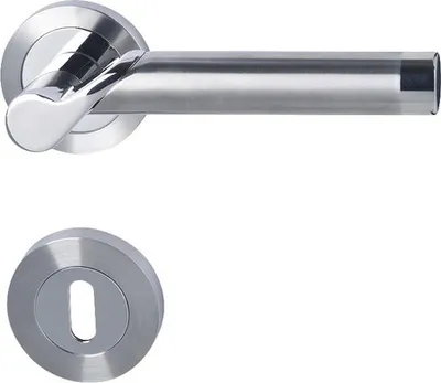 Produktbild von Alpertec BB-Rosettengarnitur Solid 1 Edelstahl silber rund