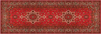 Immagine prodotto di Tappeto da cucina vintage persiano beige rosso antiscivolo per corridoio