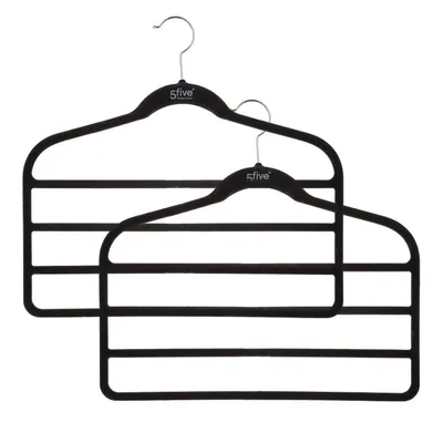 Produktbild von 5 Five 77242 Mehrere Hosenbügel 2 Einheiten Schwarz  Schwarz One Size