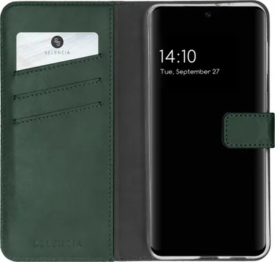 Immagine prodotto di Custodia a libro in vera pelle Selencia per Samsung Galaxy A32 (4G) - Verde