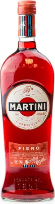 A bottle of Martini Fiero Aperitivo.