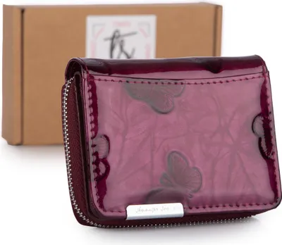 Produktbild von Jennifer Jones Damen Geldbörse  Reißverschluss Schmetterling Violett