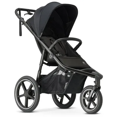 Produktbild von DERYAN Luxus Bolt Jogging Kinderwagen - Jogging Buggy - Runner - Inklusive Moskitonetz und Luftpumpe - Schwarz