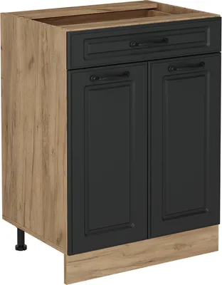 Produktbild von Küchenunterschrank Vicco R-Line Anthrazit Landhaus 60 cm mit Schublade, ohne Arbeitsplatte, Model 53496