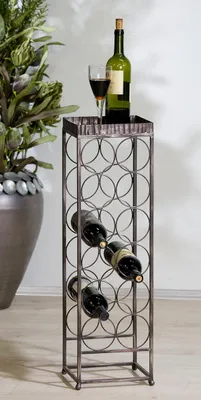 Obrázok produktu pre Casablanca stojan na víno Albany leštený kov 12 fliaš Výška: 78 cm Šírka: 23 cm Hĺbka: 20 cm 74124