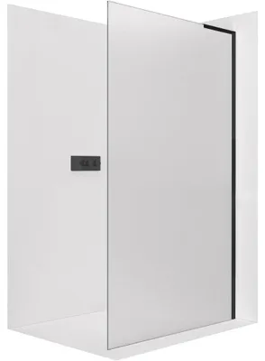 Obrázek produktu pro CERANO - Sprchová zástěna Walk-in Onyx L-pravá vzpěra - 8 mm - černá matná, mléčné sklo - 150x200 cm