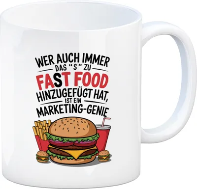 Produktbild von Fast Food - FAT FOOD Kaffeebecher für Burger Fans