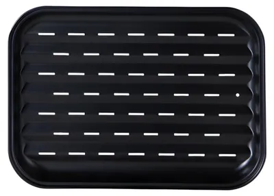 Obrázok produktu pre Čierna perforovaná oceľová grilovacia miska 34,5x24 cm