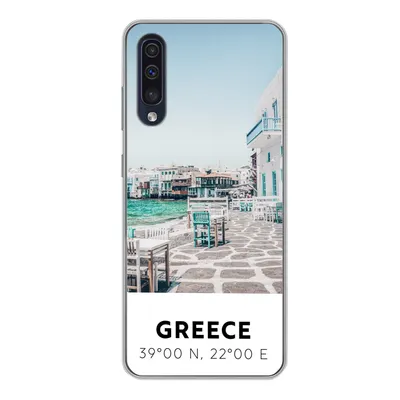 Produktbild von MuchoWow® Handyhülle Schutzhülle Hülle für Samsung Galaxy A50 Griechenland - Meer - Blau Silikon Softcase Handy Hülle - Mobiltelefonhülle