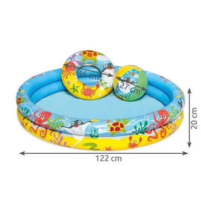Produktbild von Bestway Planschbecken Set "Clownfish", 122x20 cm - rund - 137 l; 51124