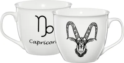 Immagine prodotto di Tazza in porcellana zodiacale Capricorno bianco 550 ml