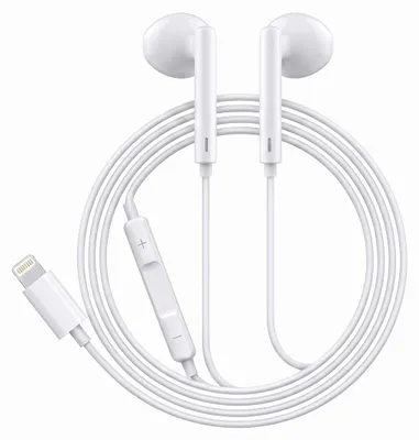 Image de Avizar, écouteurs Lightning filaires pour iPhone 11 avec microphone intégré, couleur blanche