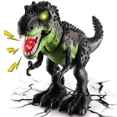 Zdjęcie produktu dla Dinozaur zabawka T-Rex - Chodzi i ryczy - Światła i dźwięki - 47 cm