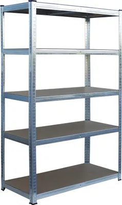 Produktbild von Relaxdays Schwerlastregal, 5 Ebenen, HBT: 180 x 100 x 40 cm, bis 875 kg, Keller & Garage, Lagerregal, Stahl, silber