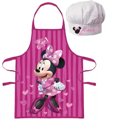 Obrázok produktu pre Dievčenská zástera s čiapkou Minnie a srdiečka