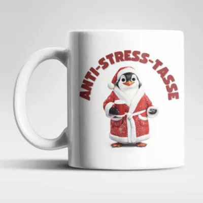 Produktbild von Anti Stress Christmas Pinguin Kaffeetasse Teetasse Geschenkidee – 01