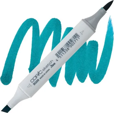 Immagine prodotto di COPIC Sketch pennello e scalpello bifacciale, BG09 blu verde