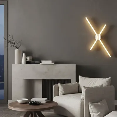 Productafbeelding van Design wandlamp Akro wit
