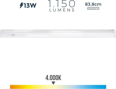 Image de Réglette Led 13w Lumière Du Jour éclairage Led économique 4000k - Edm