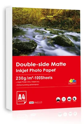 Produktbild von Fotopapier A4 100 Blatt, 220 GSM, beidseitig matt, für Inkjetprinter