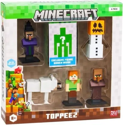Zdjęcie produktu dla Zestaw 6 figurek Minecraft Mini, BANDAI, zawiera figurkę-niespodziankę, figurki kolekcjonerskie, od 4 lat