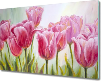 Produktbild von Coloray Herdabdeckplatte 80x52 cm Schneidebrett Kochplattenabdeckung Küchenbrett Hackbrett - Blumen Pflanzen