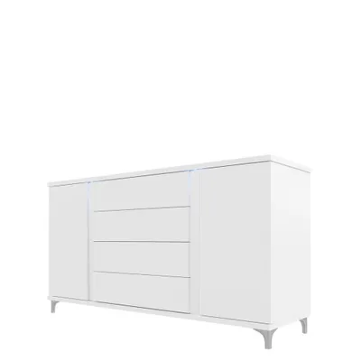 Obrázek produktu pro Kombinovaná komoda s LED osvětlením BANTRY 1 - bílá / lesklá bílá