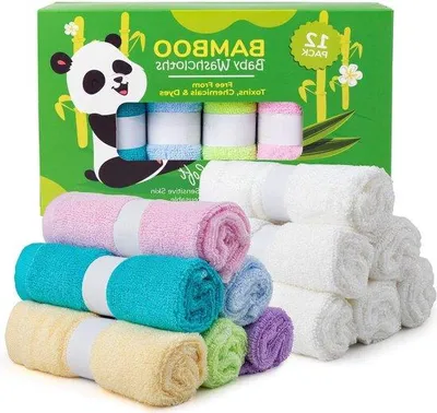 Produktbild von Weiche, natürliche Bambuswaschlappen, hypoallergen, für Baby & Erwachsene