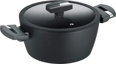 Obrázek produktu pro Hrnec na vaření se skleněnou poklicí 20 nebo 24 cm, hliník, černý - Balance® Induction Enduro