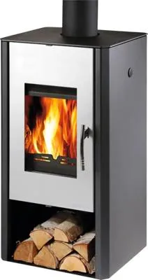 Obrázek produktu pro HAAS + SOHN HAAS+SOHN krbová kamna MANTOVA AL II s výměníkem - antracit, stříbrná dvířka