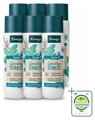 Produktbild von 6 x Kneipp Douchegel Goodbye Stress - Wasserminze & Rosmarin - 200 ml - Großpackung - 6 Stücke