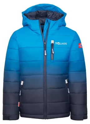 Productafbeelding van TROLLKIDS Hemsedal Kinder Ski-jas met capuchon, blauw, maat 116