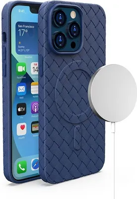 Produktbild von MagSafe Woven Case für iPhone 15 Pro - Marineblau