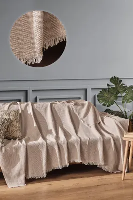Obrázok produktu pre MOB, Prehoz na pohovku 180 x 210 cm - Milan (béžová)
