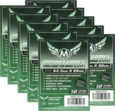Produktbild von Mayday Premium Card Game Sleeves Hüllen 63,5x88mm 500 Stück Vorteilspack 7077