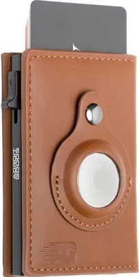 Zdjęcie produktu dla AdroitGoods Card Holder 8 Card Wallet - etui na karty kredytowe z technologią RFID - AirTag Leather/Brown
