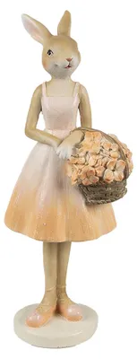 Obrázek produktu pro Clayre & Eef dekorativní figurka králíka 21 cm béžový plast