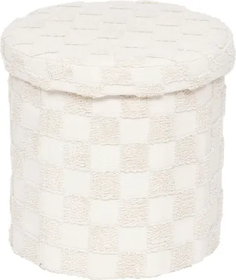 Produktbild von Eazy Living Pouf + Aufbewahrungsbox Fabroni Weiß
