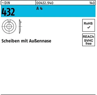 Produktbild von Reyher  Scheiben DIN 432 A 4 19 A 4 (10 Stück)