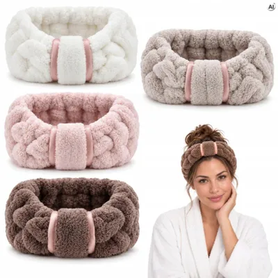 Produktbild von Kosmetikarmbänder 4er Set - weiche Mikrofaser Armbänder für Gesichtswäsche und Make-up